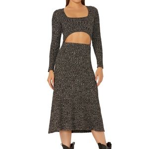 Revolve AFRM sweater dress with cutout, beige, worn once